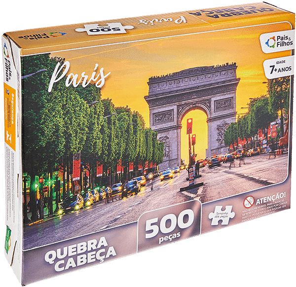 Quebra Cabeça Torre Eiffel Paris França Puzzle 500 Peças Jogos