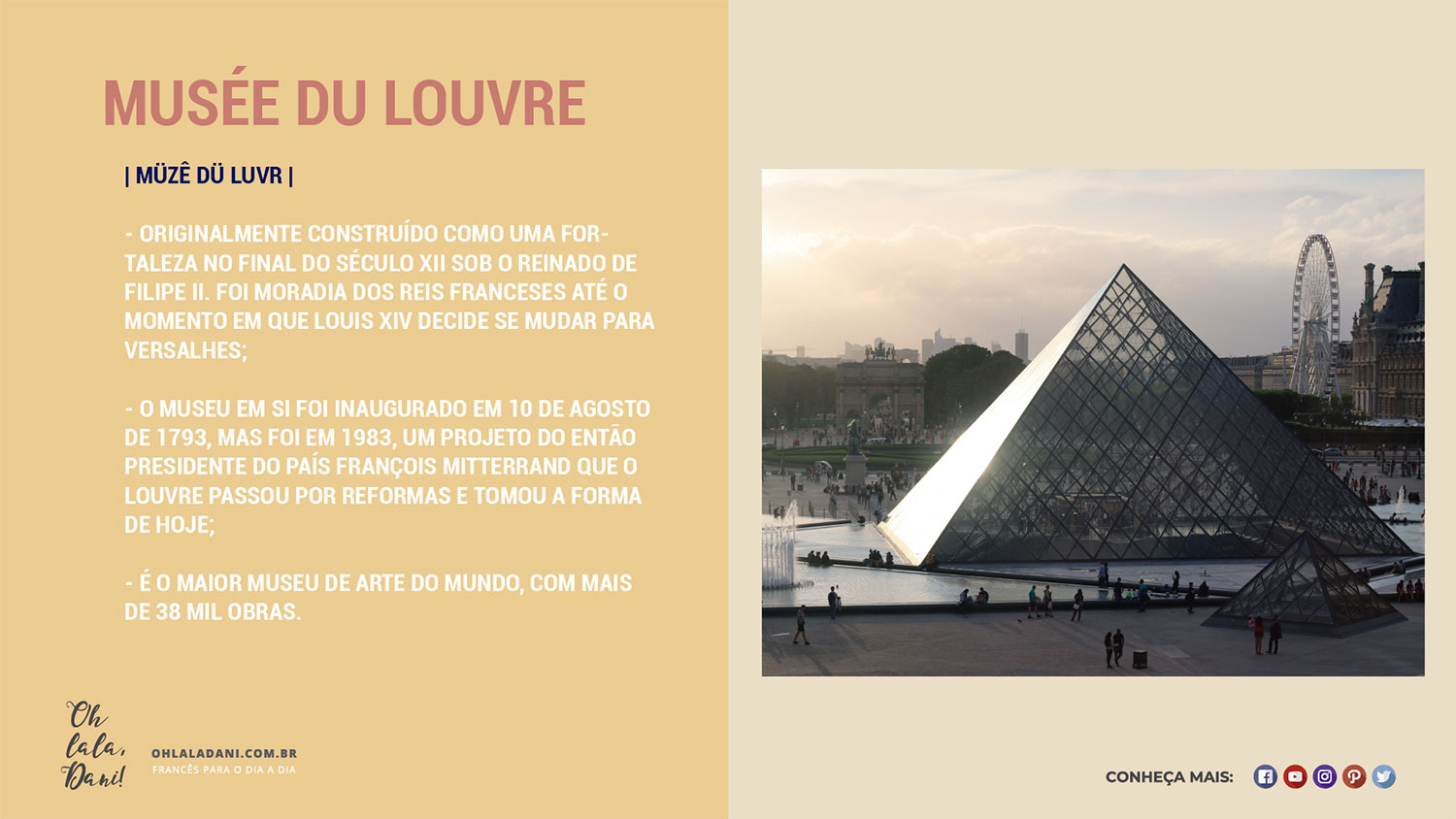Slide do curso online - Museu do Louvre - Oh lala, Dani!