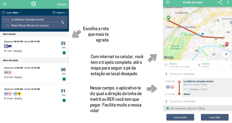 aplicativos de viagem metro de paris