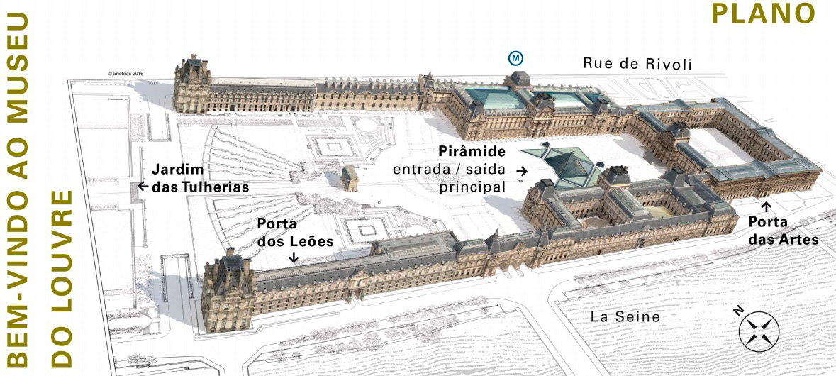 Mapa do museu do Louvre